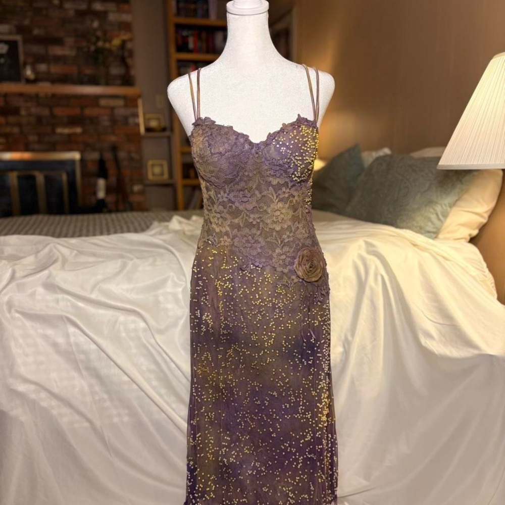 Rare Bespoke Vintage Beaded Lace Fairy Gown - S - Picture 4 of 8